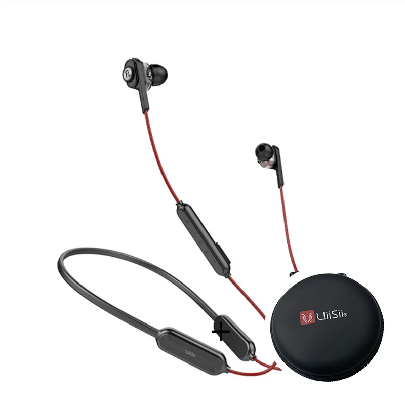 BN80 Red And Box Uiisii BN80 bluetooth наушники двойной Динамический драйвер наушники тяжелый бас большой емкости батареи IPX5 Водонепроницаемый CSR BT4.1 - Цвет: BN80 Red And Box