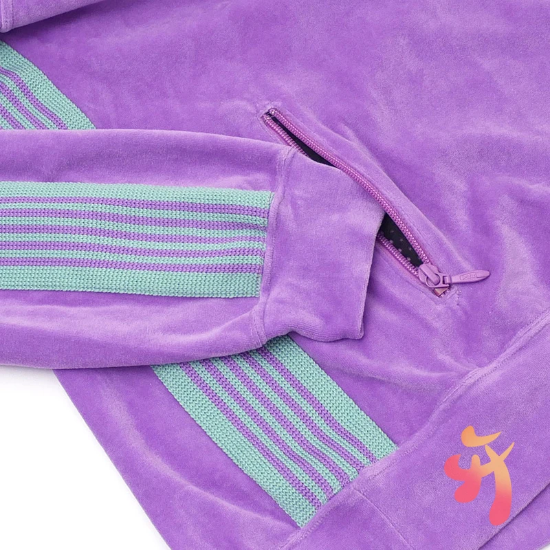 

Oversize AWGE Needles Sportswear Men's Women's Velvet Butterfly Embroidery AWGE Couples Sweatshirt Side Ribbons Sweatpants