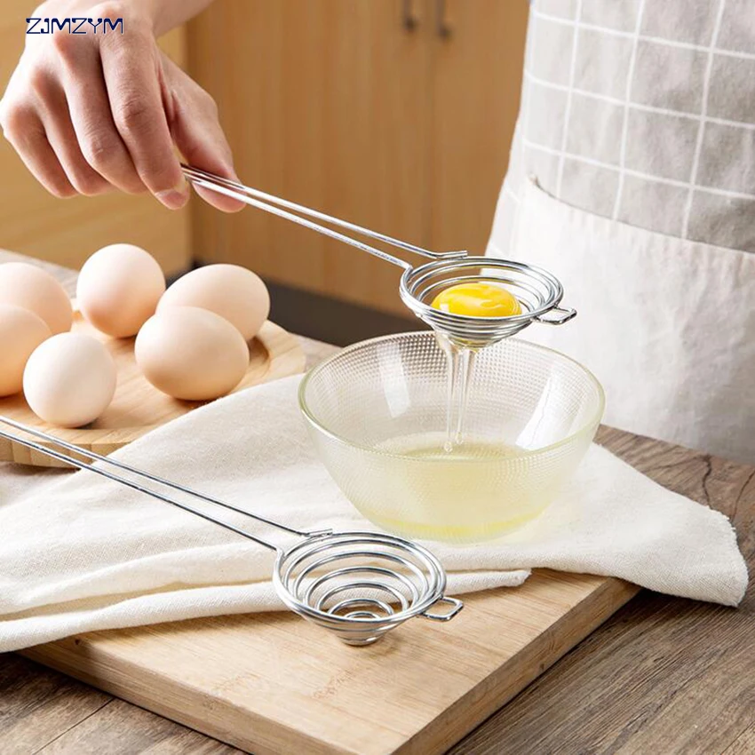 

1pc Egg Separator Stainless Steel Egg Yolk And White Separator Egg Divider Tools