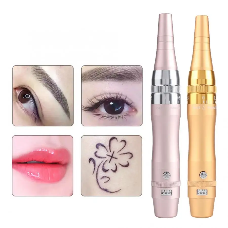 Тату машинка двойного назначения полу перманентный макияж для бровей и губ ручка