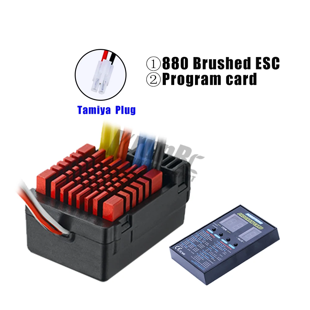 Tamiya plugs Hobbywing QuicRun WP 880 80A двойной матовый водонепроницаемый ESC контроллер скорости для 1/8 RC автомобиля - Цвет: Tamiya plugs