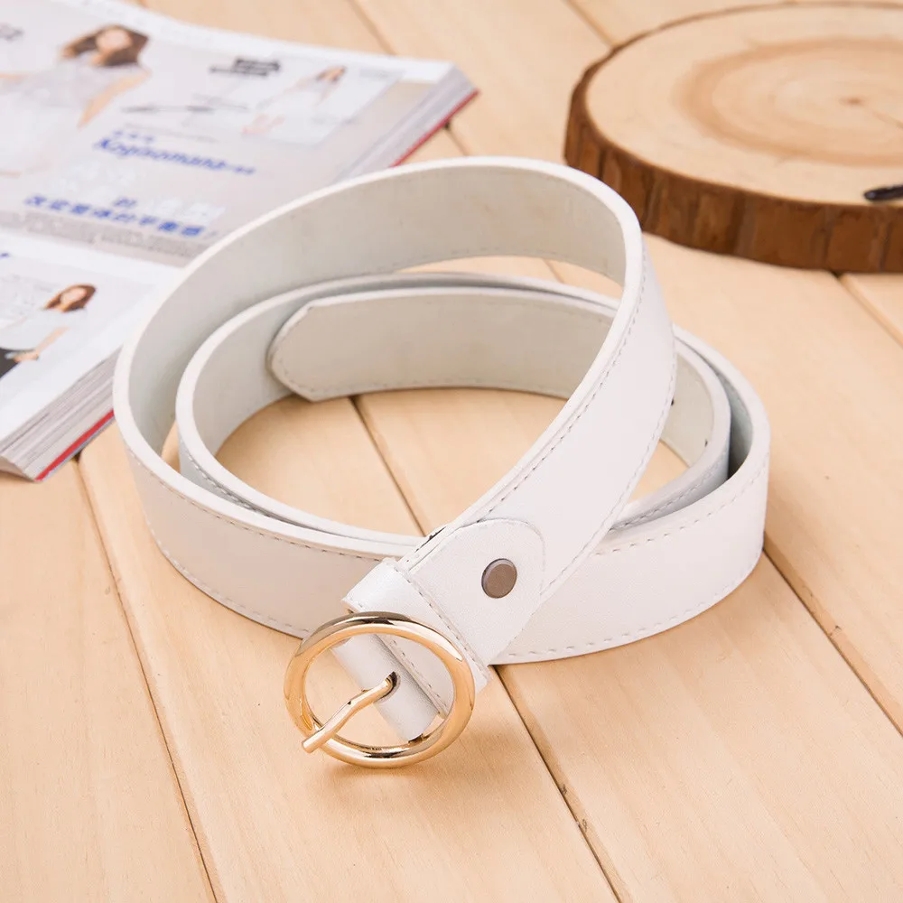 Cinturones para mujer женский ремень модный однотонный цвет модные женские винтажные аксессуары Повседневный тонкий кожаный ремень для отдыха
