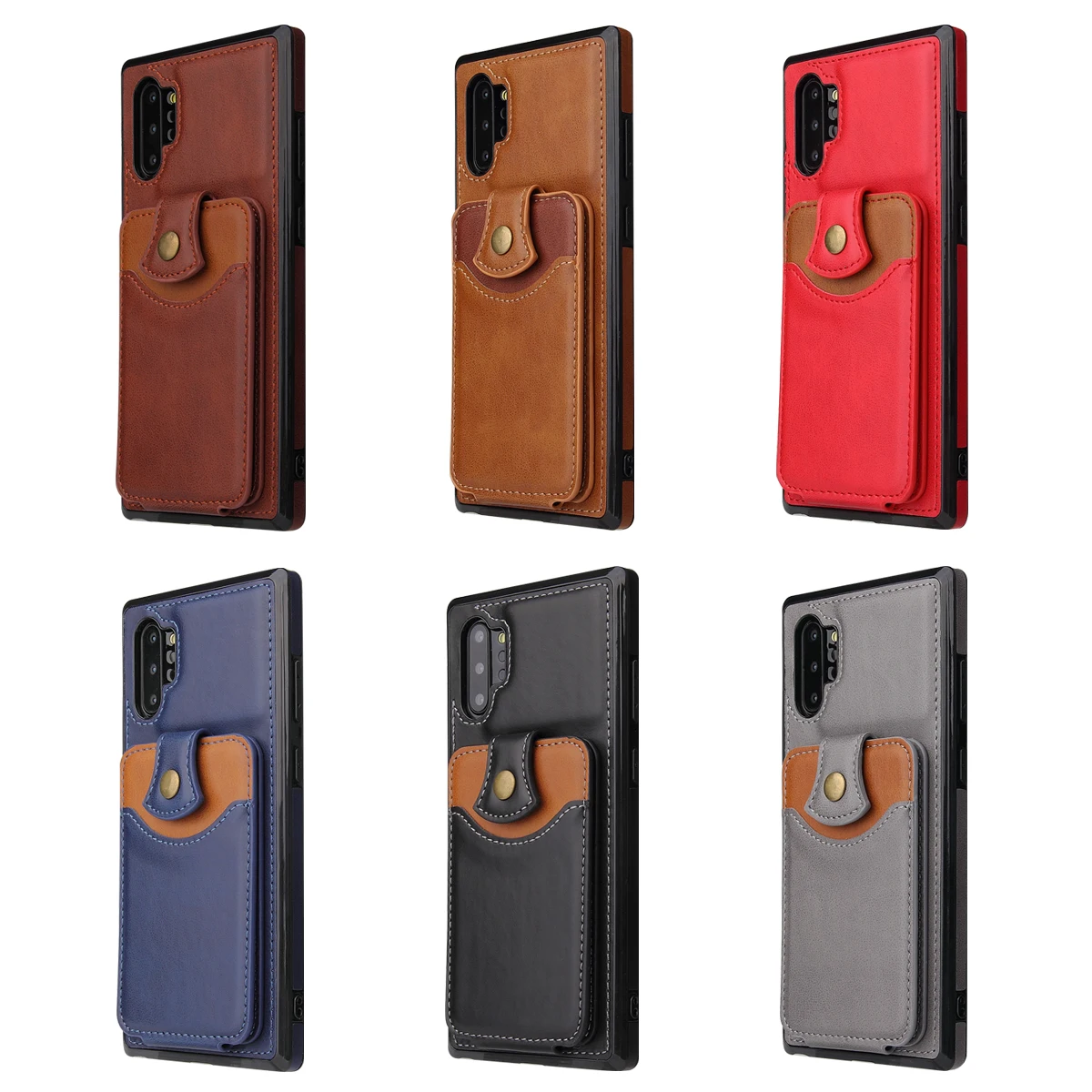 Ретро из искусственной кожи чехол для IPhone 11 Pro X Xr XS Max 6 7 8 Plus слот для карт чехол держатель для Note 10 Pro huawei P30 Pro задняя крышка