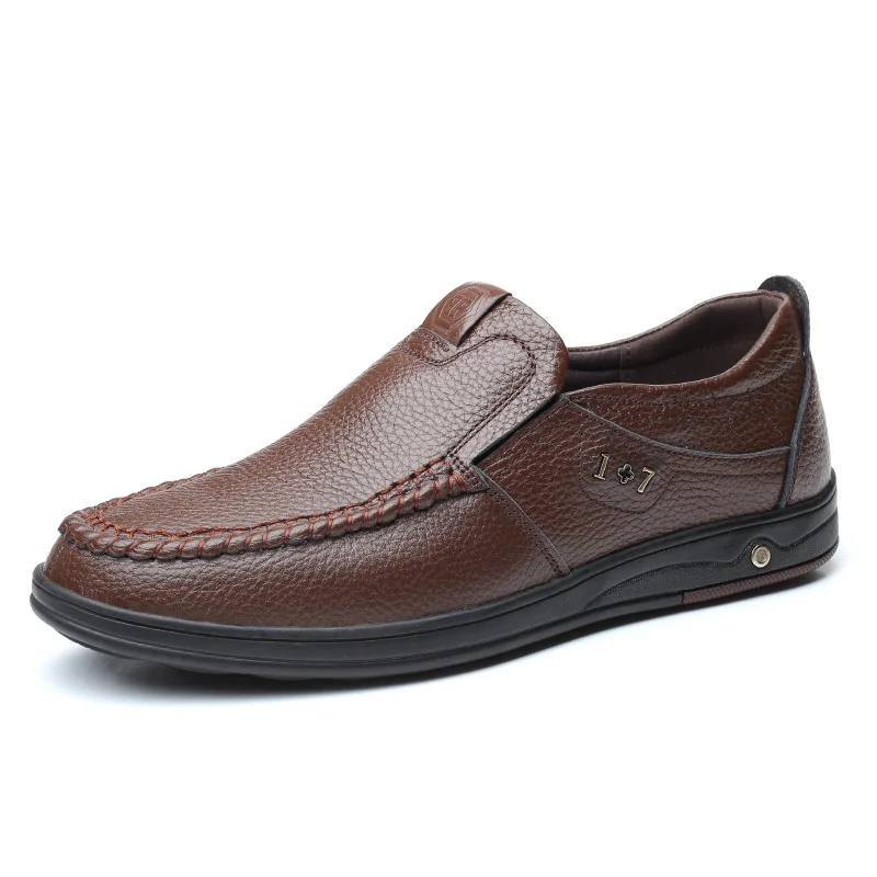 

Туфли мужские из 100% натуральной кожи, мягкая повседневная обувь, черные деловые туфли из воловьей кожи, KA3353