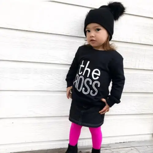 Pudcoco BOSS/Детский свитер для маленьких мальчиков и девочек Одежда брата сестры