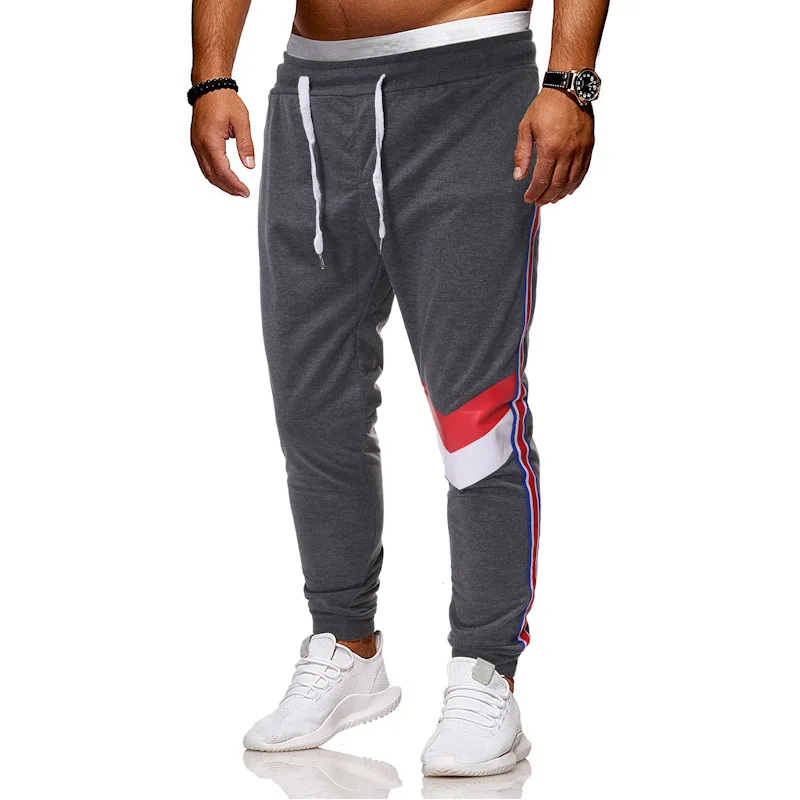 2019 модные повседневные Свободные Лоскутные Мужские Брюки с карманами для спорта