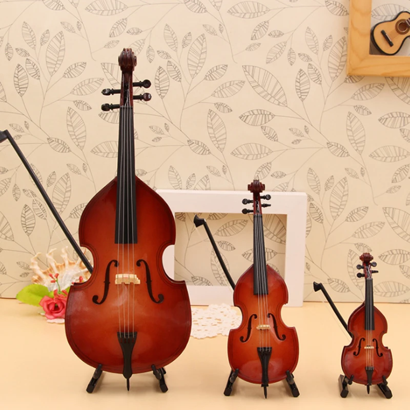 Мини Виолончельный гитарный миниатюрный Виолончель Контрабас модель с Чехол
