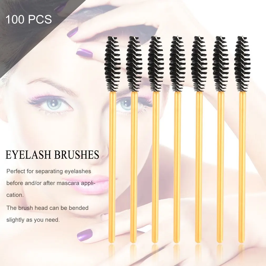 100 шт./компл. по одному Одноразовые ресниц щеточный мини-тушь для