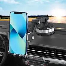 Car Phone Mount, Long Arm Strong Suction Cup Universal Phone Holder for Car Dashboard Windshield Hands Free Clip Cell Phone Hold