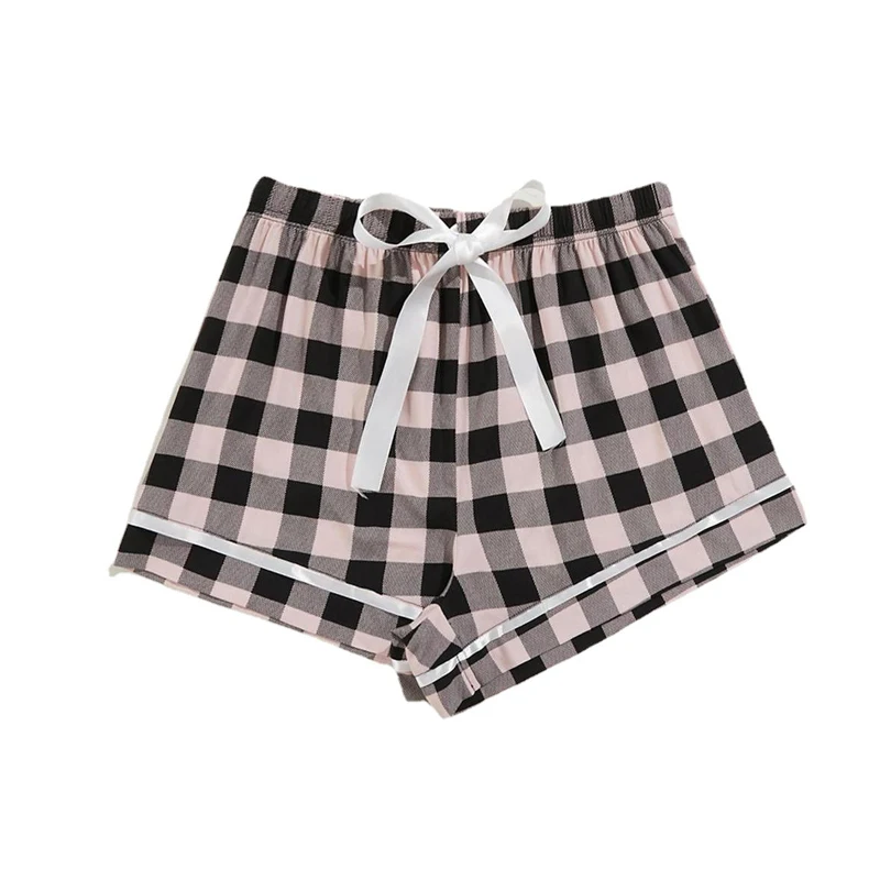 

2022 NEW Women Summer Elastic Waist Shorts Plaid Shorts Women's Casual Pants Comfortable Shorts Beach Wear