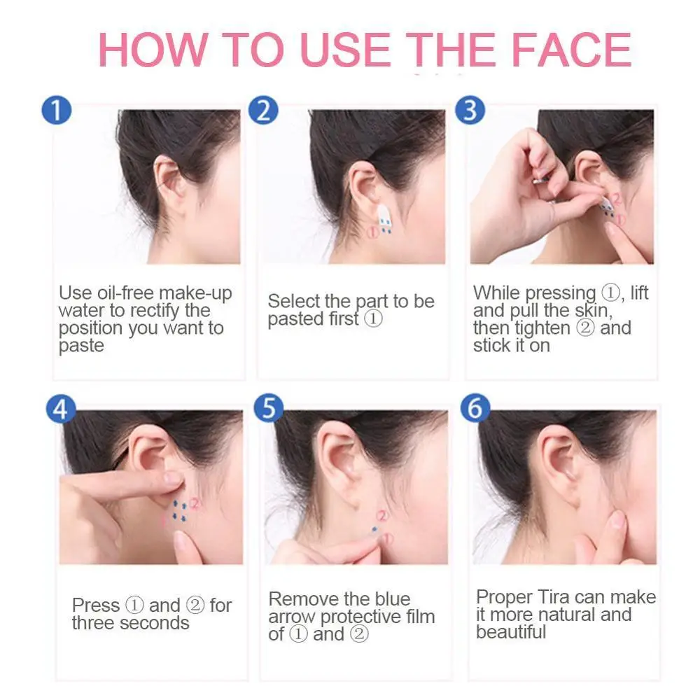 Невидимые тонкие наклейки для лица линия обвисшая кожа V образная клейкая лента