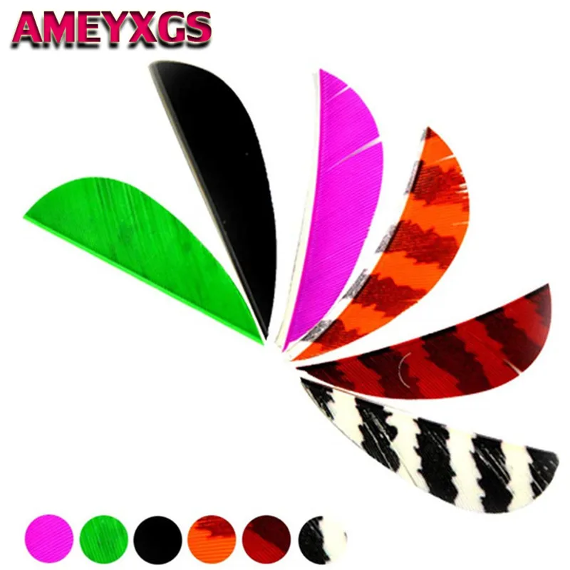

50pcs 2" Archery Arrow Feather Fletches Right Wings Natural Turkey Fletching Arrow DIY Tools For Hunting Shooting Accessories