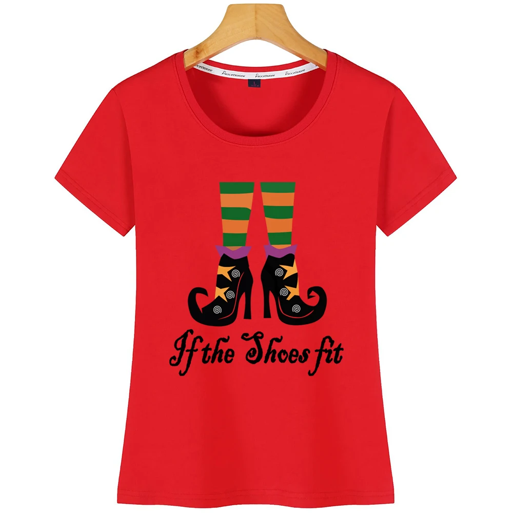 Tops T Shirt Women Witches Shoes Hip Hop White Custom Tshirt | Женская одежда