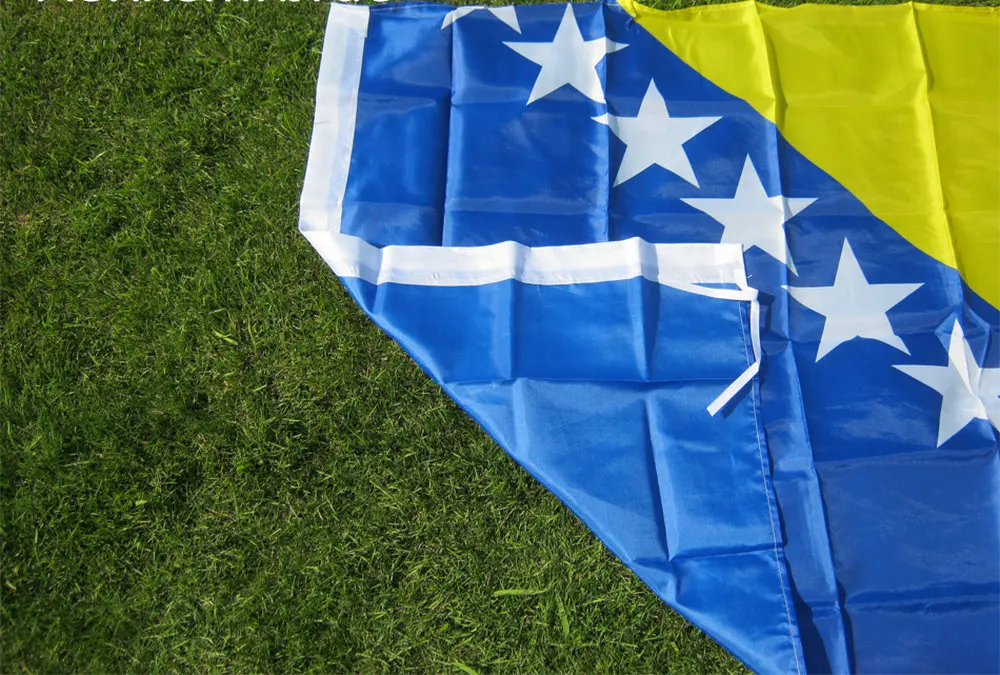 

ZXZ free shipping 90X150cm BIH BA Bosna Hercegovina Bosnia And Herzegovina Flag For Decoration