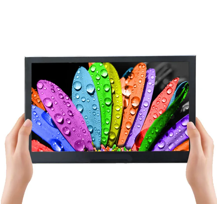 Billig 13,3 Zoll IPS Raspberry Pi 1920X1080 Auflösung Dual HD CCTV Tragbare Monitor PS3 PS4 Gaming Bildschirm Mit Bauen -in Lautsprecher