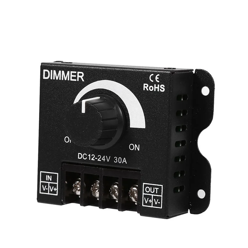 12V 30A металлический светодиодный диммер контроллер ручной Управление для