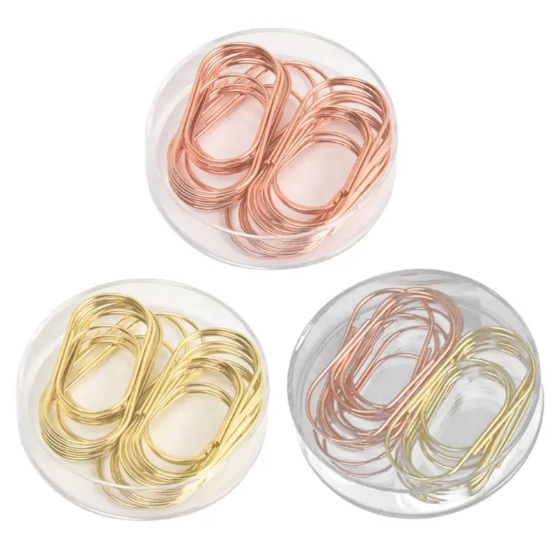 

20pcs/box 5cm Small size binder clips decorative 3 colors wide paper clips Kawaii photo clip office clip