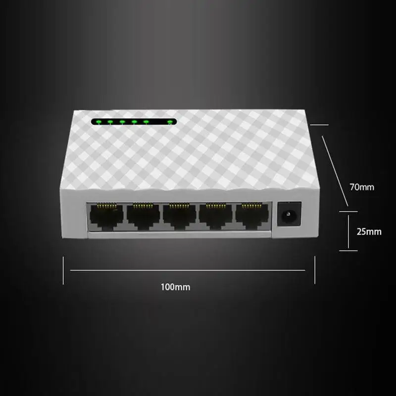 

Home Use Ethernet Network Switch 5 Ports Gigabit Speed 10/100/1000Mbps Internet Splitter Office RJ45 B4D1