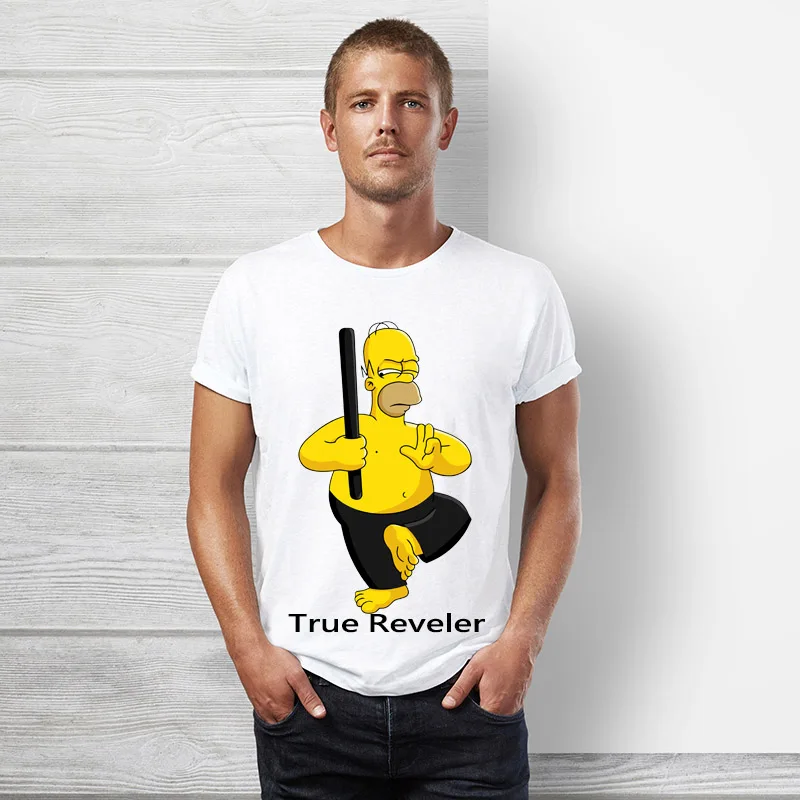 Homer simpson футболка для мужчин с коротким рукавом в стиле хип хоп героями