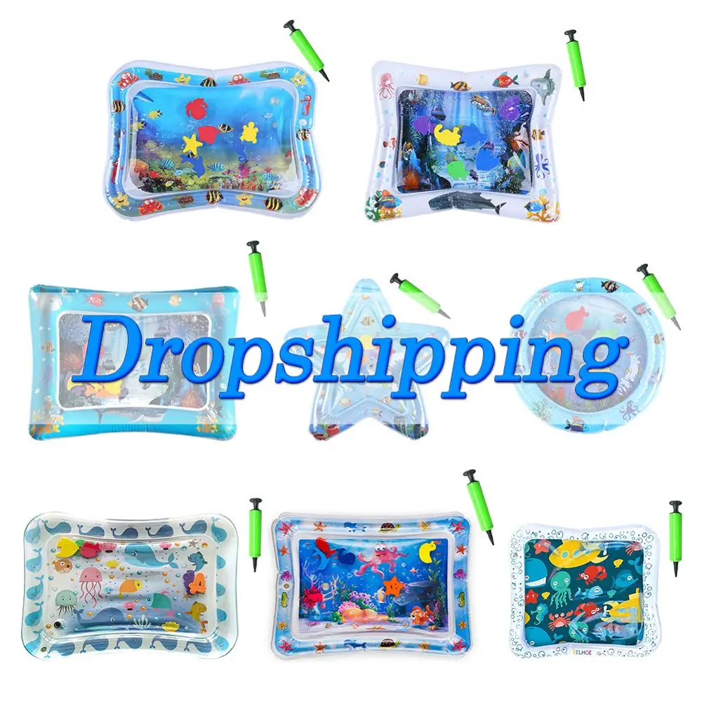 Детский водный игровой коврик из ПВХ надувной для живота детей ясельного