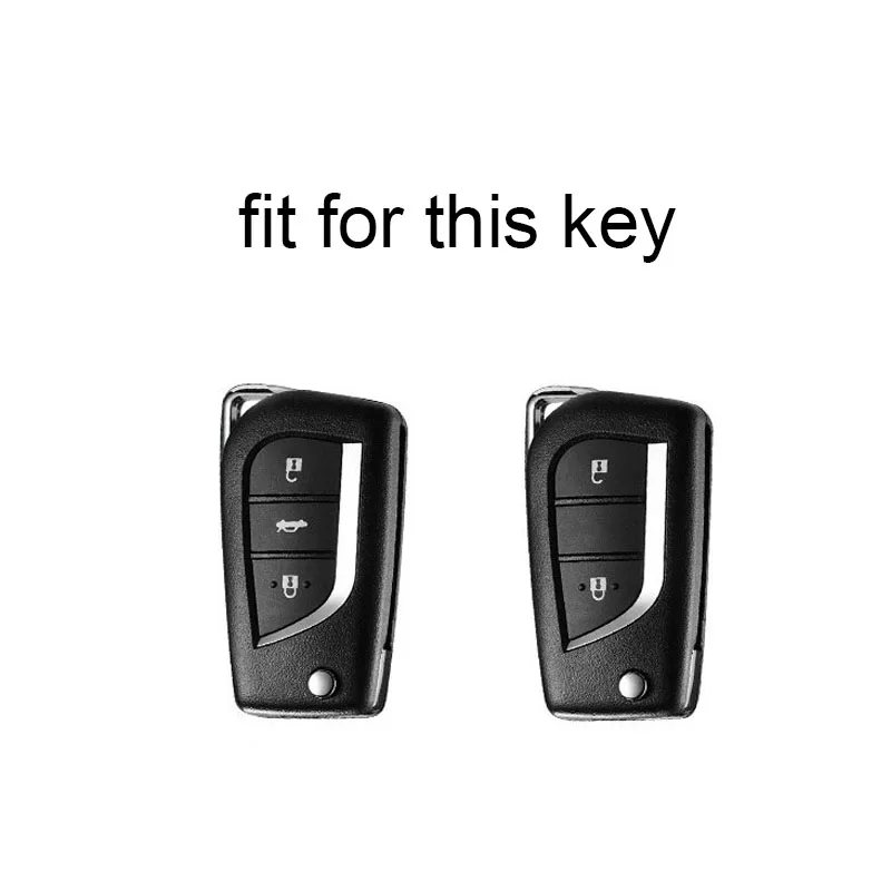 

Leather Car Key Case Shell Cover for Toyota Auris Corolla Avensis Verso Yaris Aygo Scion TC IM 2015 Protection Ring