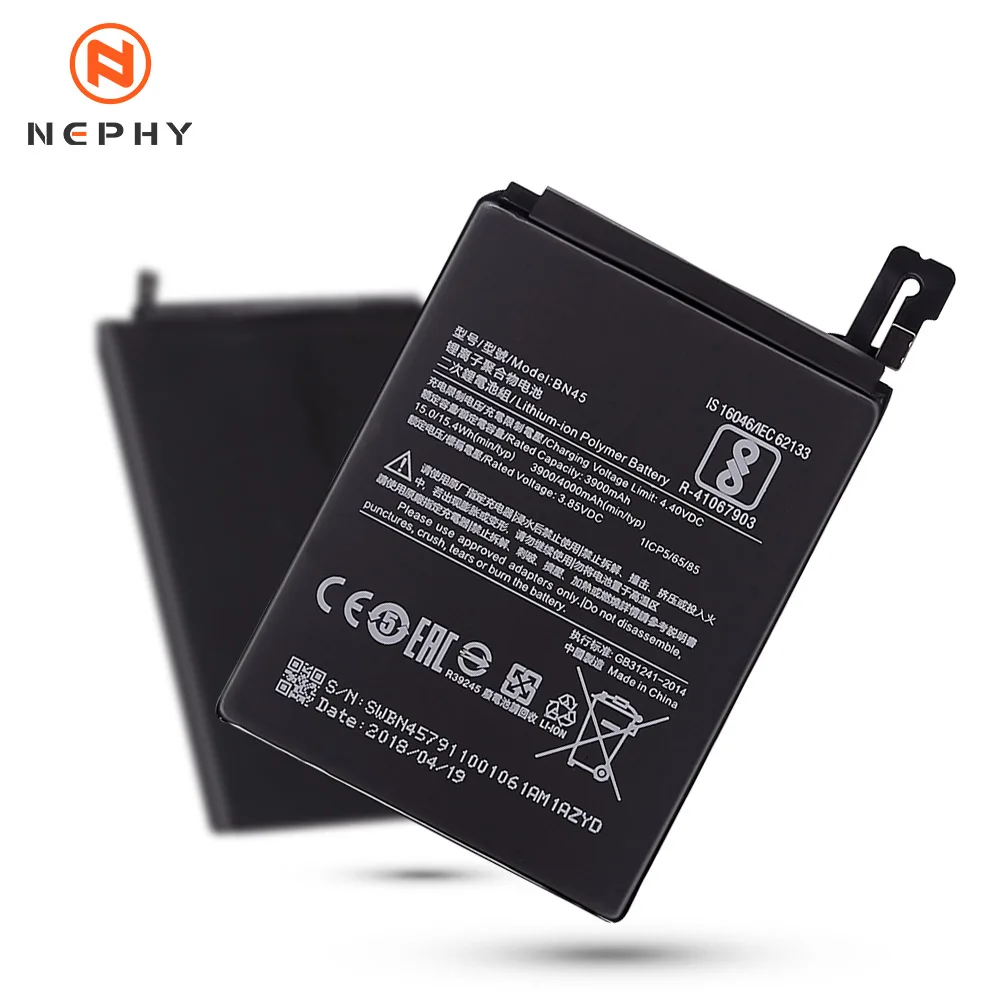 Аккумулятор Nephy для телефона BM45 BM46 BN41 BN43 BN45 Xiaomi Redmi Note 2 3 Pro 4 4X 5 Note2 Note3 Note4 Note5