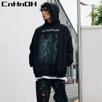 cnhnoh new arrival street hip hop style pullover hoodie oversize original hooded loose 9858