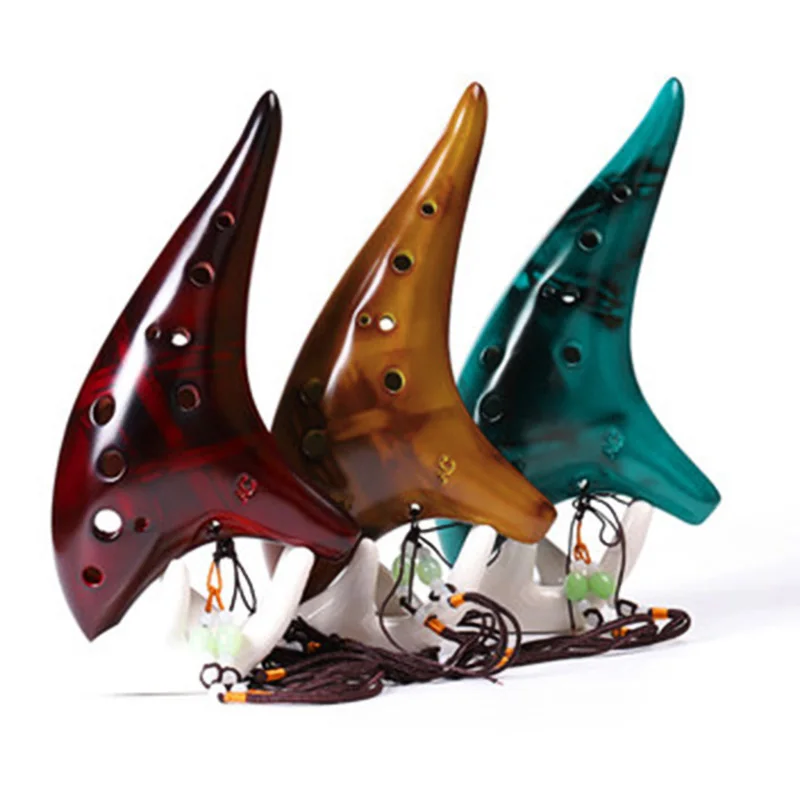 12 отверстий Alto C Керамическая Флейта копченая ожога окарина подводная лодка