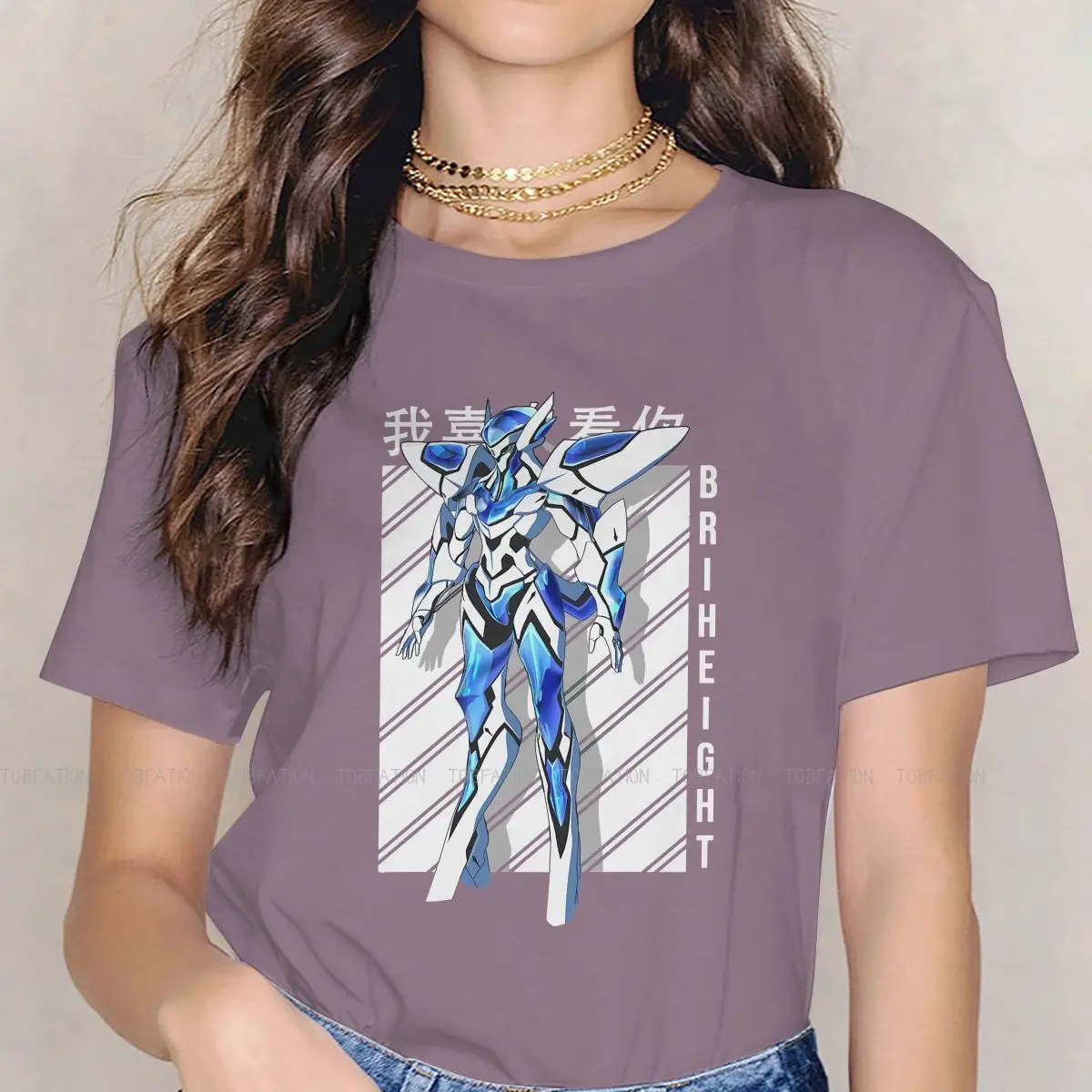 

Футболка с круглым вырезом Briheight Roboat, футболка из аниме ткани со стрелкой на спине, Толе, элша, леан бит, намитал, женская индивидуальность 4XL, ...