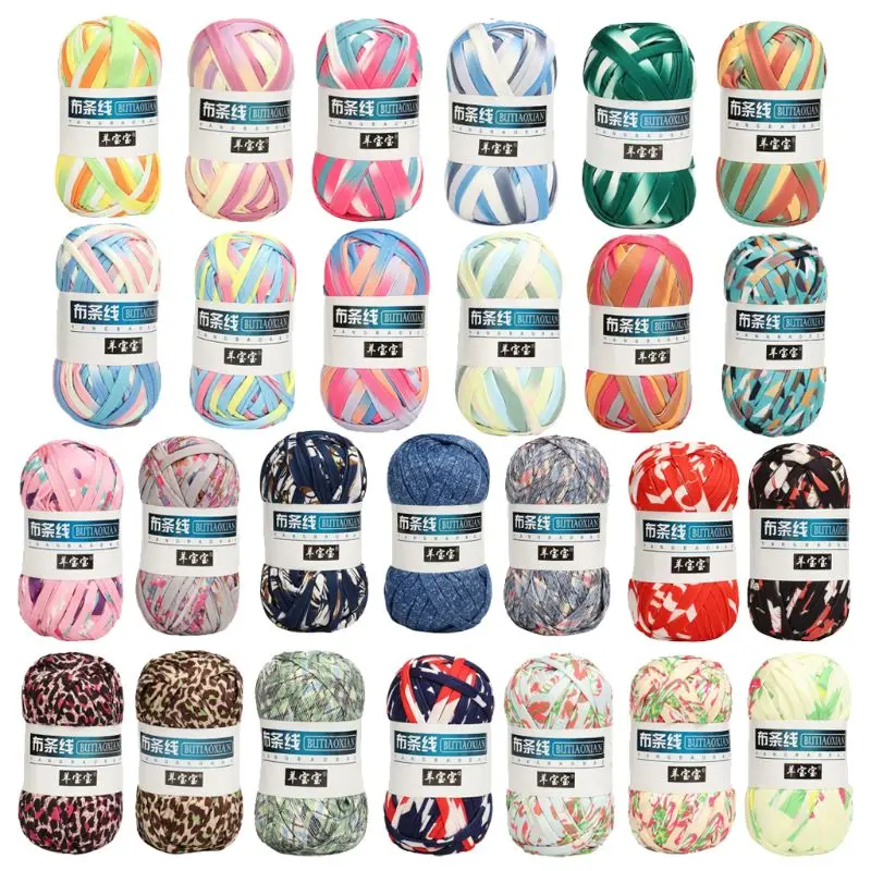 100 г тканая нить красочная хлопчатобумажная ткань для вязания крючком сделай сам