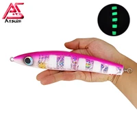 as wooden pencil 65g120g lure fishing swim trolling stickbait topwater gt tuna artificial floating long casting wobblers