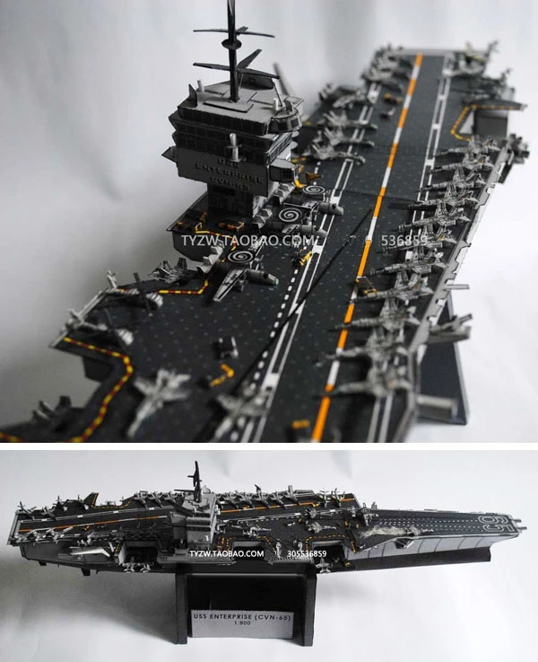 1/800 CVN65 USS Enterprise авианосец 40 см 3D Бумага модель военного корабля DIY игрушка ручной