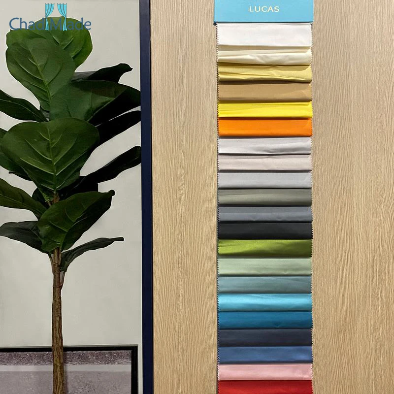 ChadMade Lucas однотонная полиэфирная хлопковая шелковая Затемняющая ткань Swatch (22