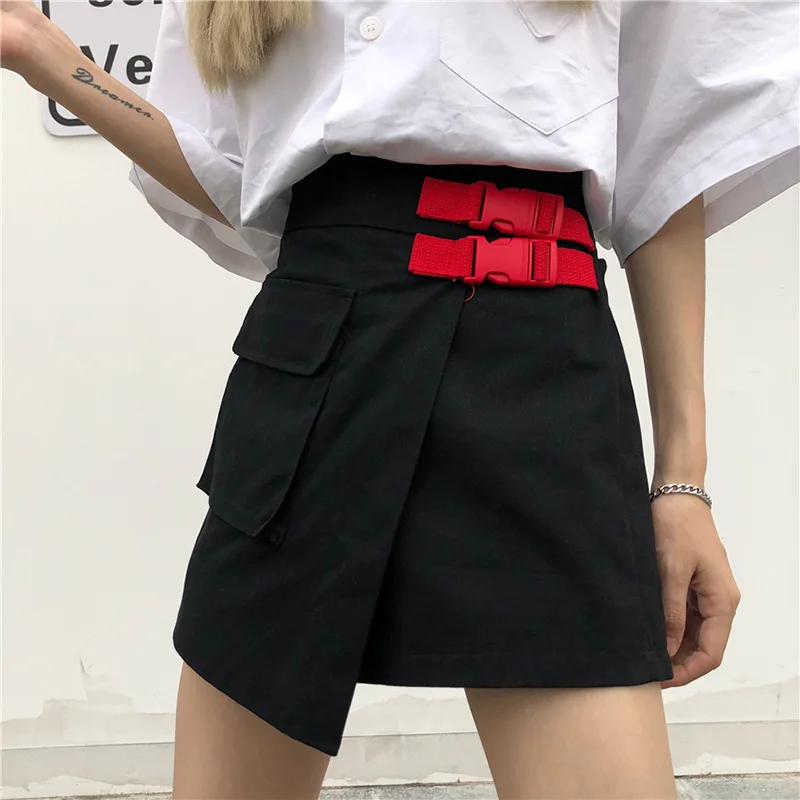 Женские шорты в стиле ретро однотонные трапециевидные карго Харадзюку для улицы