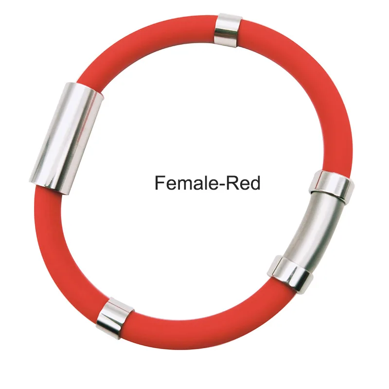 women red Антистатический браслет отрицательные ионы силикагель спортивные плетеные браслеты для мужчин и женщин браслет безопасность работы удалить тело статического - Цвет: women red
