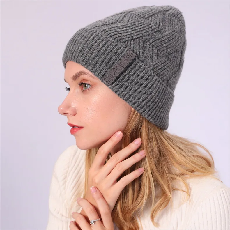 NUZADA брендовые зимние вязанные шапочки Skullies шапочки шапки s мужские женские шерстяные плюс бархатные со стразами шапка с наушниками уличные лыжные теплые шапки