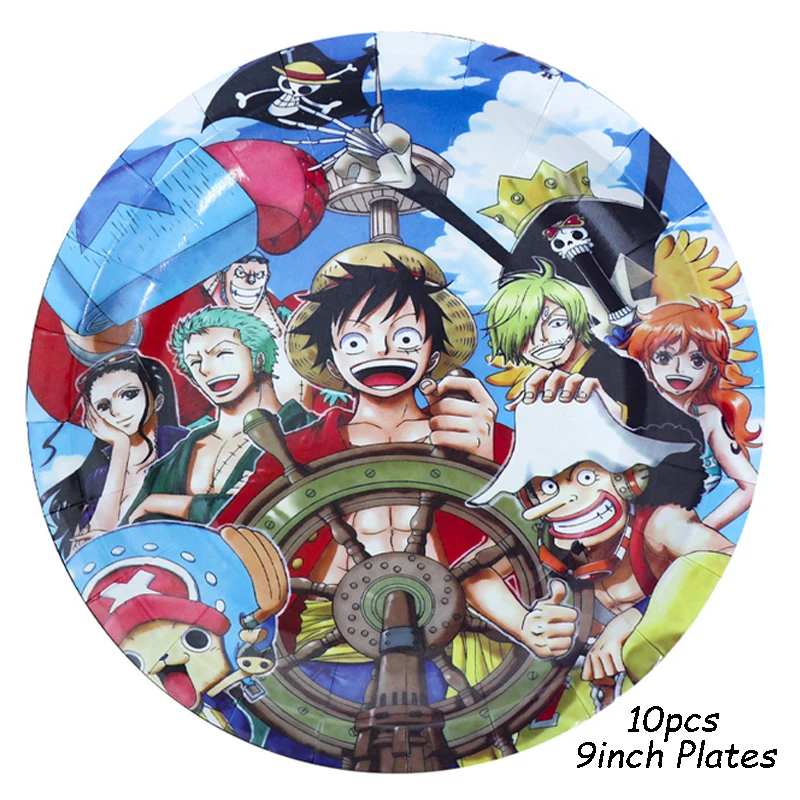 Omilut аниме цельный декор для дня рождения Luffy одноразовая посуда набор мультфильм