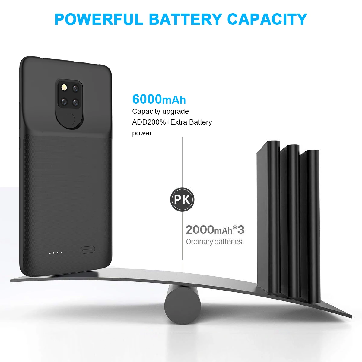 Чехол для зарядного устройства Huawei Mate 20 X 5G 20X6000 мАч Расширенный резервный внешний