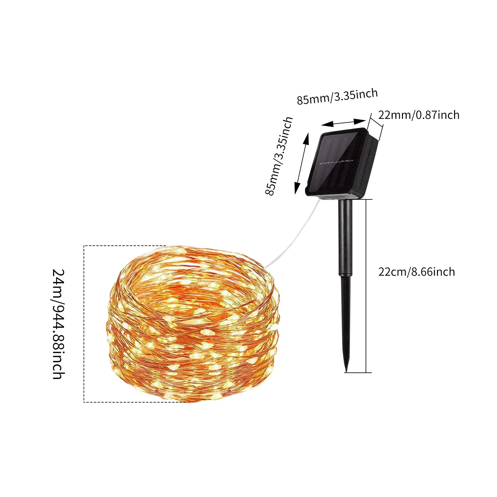 

8 Modes Outdoor Solar String Fairy Lights 24M LED Solar Lamps 240 leds Waterproof Christmas Decoration for Garden Street