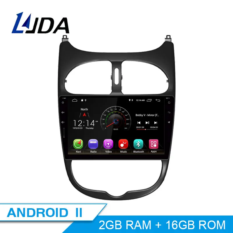 Автомобильный DVD-плеер DSP Carplay на Android 11 для Peugeot 206 2000-2016 мультимедийный плеер