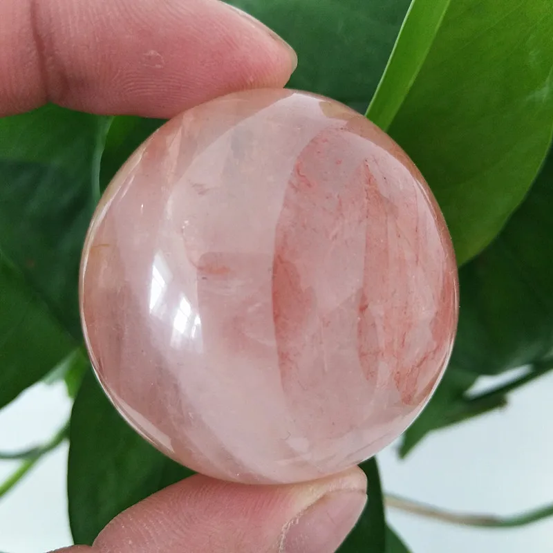 

Natural Stone Red watering the flowers Palm Chakra Geomantic Therapy Crystal