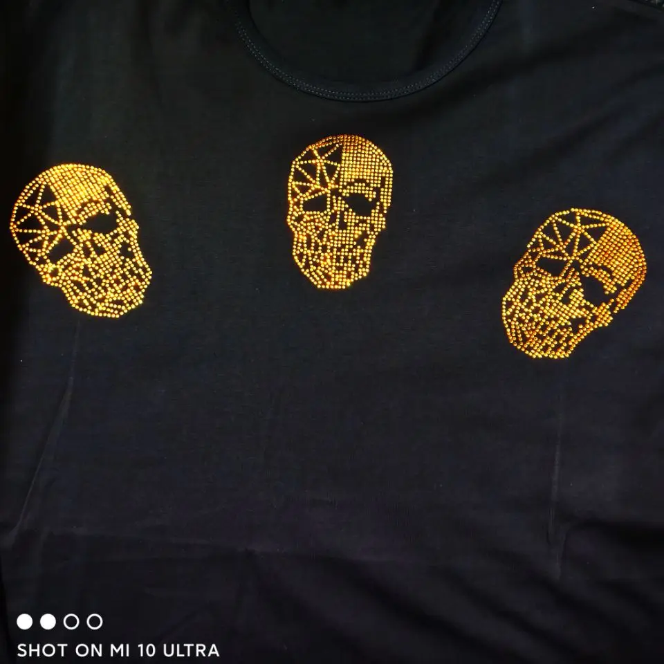 

Cotton Warm Men's Sets Sportswear Hot Drill Skull Sweatshirt And Pants 2 Pieces/Hoodie Jogging Tracksuit Oversize