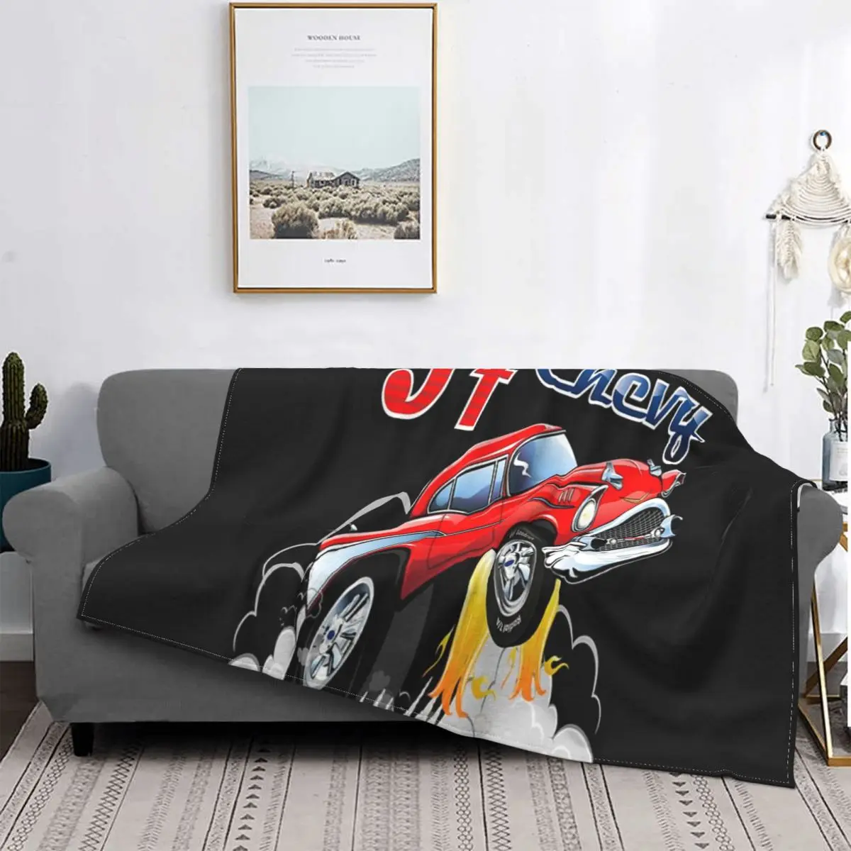 

Varillas y paseos clásicos, manta de 57 Chevy, colcha de cama a cuadros, manta con capucha de cuadros de Anime, manta pickick