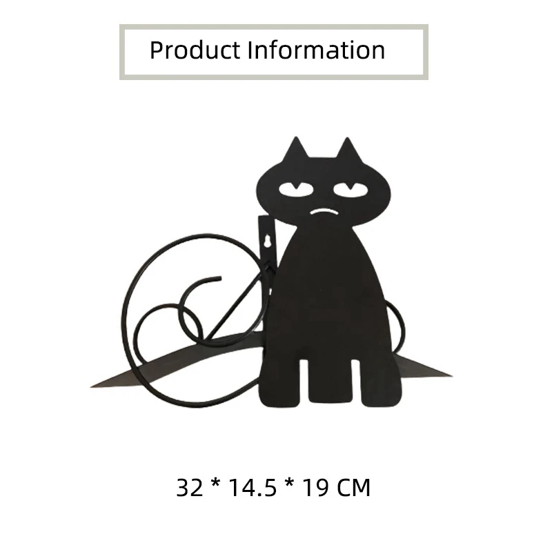 

Black Cat Water Pipe Rack Vertical Storage Handicraft Ornaments Water Pipe Storage Rack Decoration