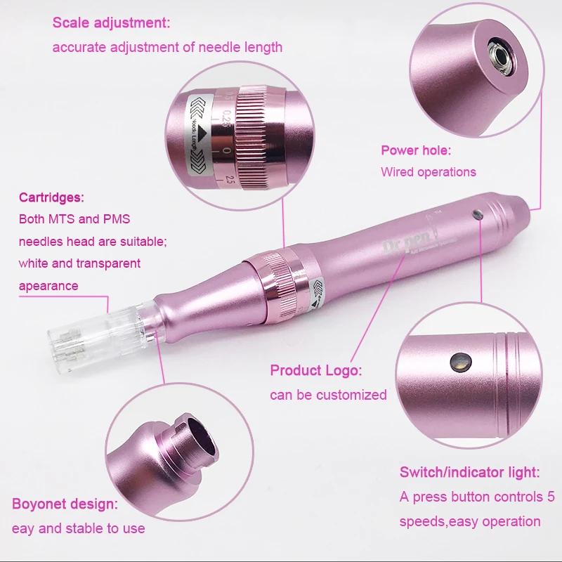 Косметический пистолет для татуажа, игольчатый картридж Dr. pen, M7-C, автоматическая ручка для кожи, микроиглы, Полуперманентная татуировка для вышивания бровей