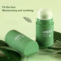 Green Tea Deep Cleansing Mud Mask Oil Control Anti-Acne Eggplant Solid Masks Purifying Clay Stick Mask Moisturizing Skin Care