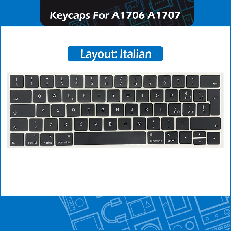 

50set/Lot A1706 A1707 tasti italiani Italian Keys Keycaps For Macbook Pro Retina 13" 15" 2016 2017 Keyboard Repair