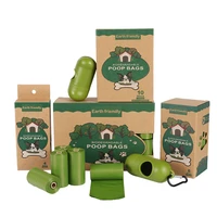 pet biodegradable garbage bags portable cat dog poop waste box dispenser 100%eco friendly leak proof clean poo trash bag 24rolls