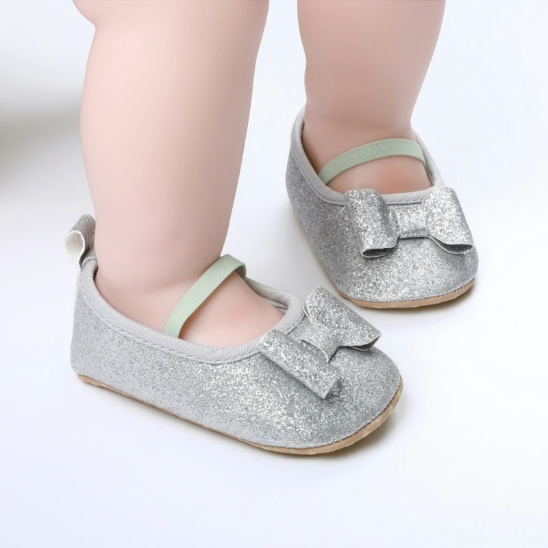 

Baby Girl Fashion Bow Princess Toddler Shoes,Spring Baby Boy Cute Crib Shoes,Anti-Slip Soft Sole Sneakers First Walkers