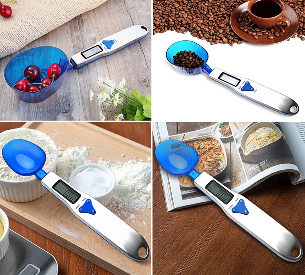 

500g/01g Kitchen Scales Cooking Tools LCD Digital Volumn Food Scales Detachable Electronic Spoon Ladle Scale Weights Cake Tool